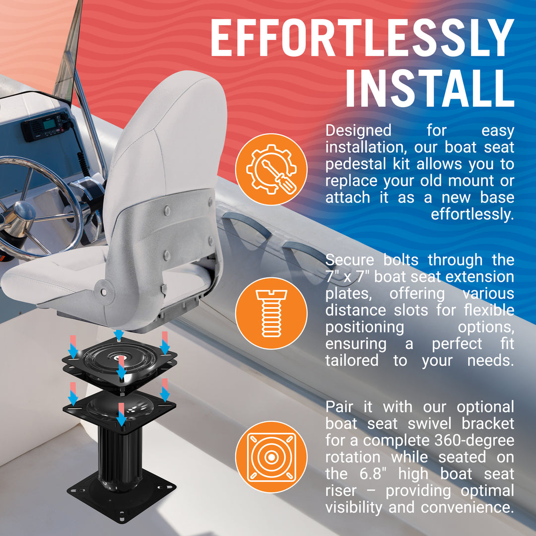 Better Boat Boat Seat Pedestal shown in BoatSeatpedestal 02 1