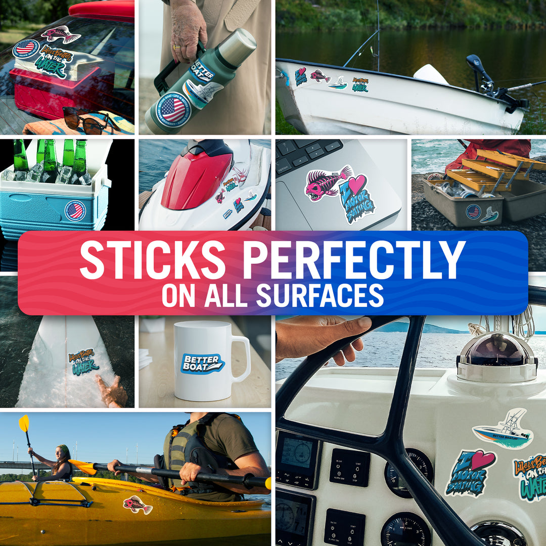 Better Boat Better Boat Waterproof Vinyl Sticker Set shown in BoatStickers 04
