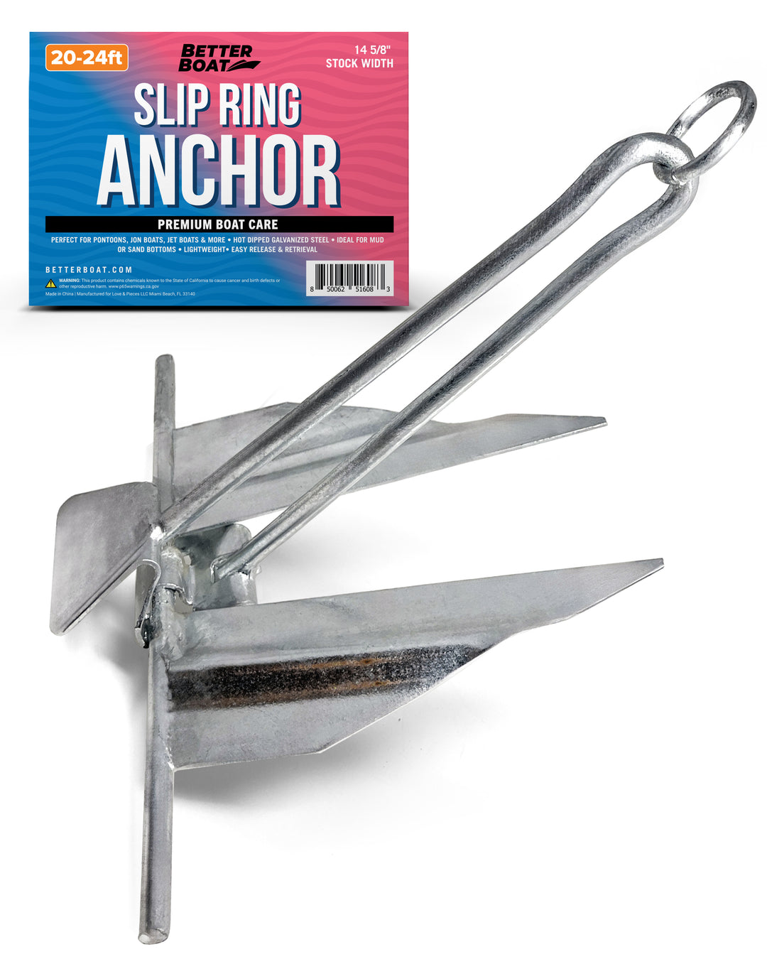 Better Boat Fluke Anchor with Slip Ring shown in Boat Anchor 20 24 01