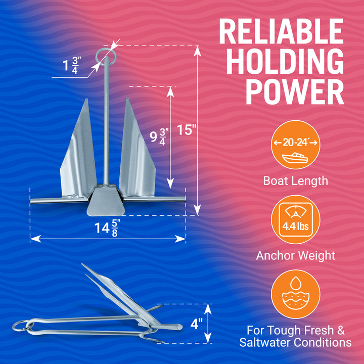 Better Boat Fluke Anchor with Slip Ring shown in Boat Anchor 20 24 03