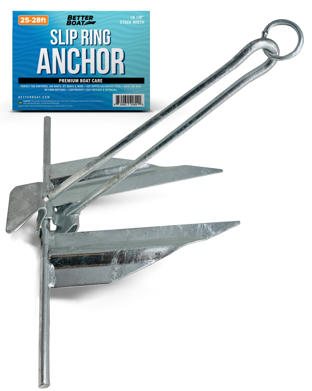 Better Boat Fluke Anchor with Slip Ring shown in Boat Anchor 25 28 01