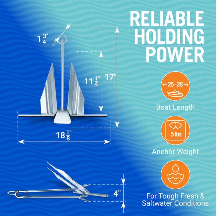 Better Boat Fluke Anchor with Slip Ring shown in Boat Anchor 25 28 03