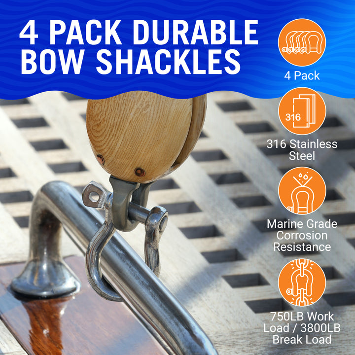 Better Boat Stainless Steel Bow Shackles product view 2