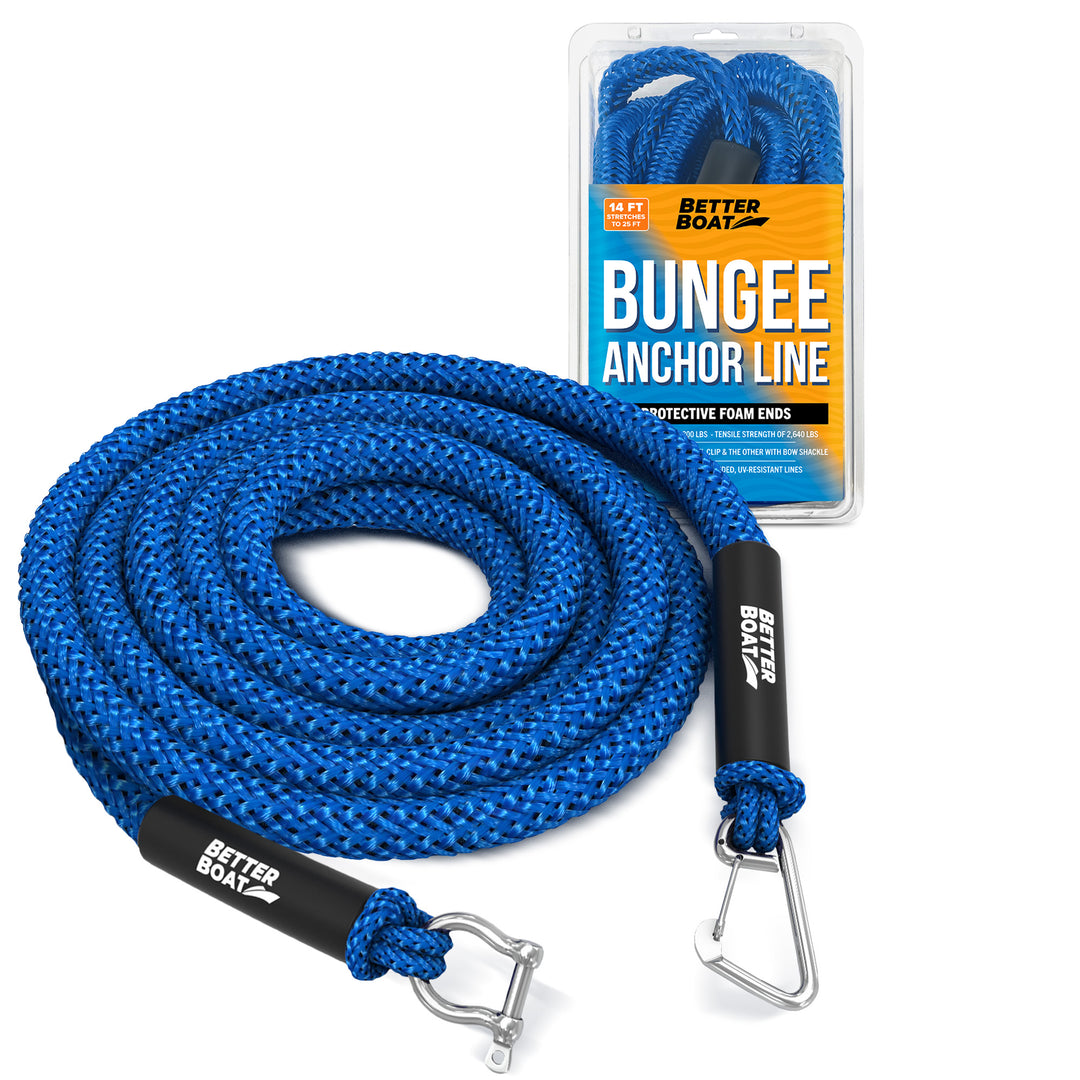 Better Boat Bungee Anchor Line shown in BungeeAnchorLine 14ftThinner