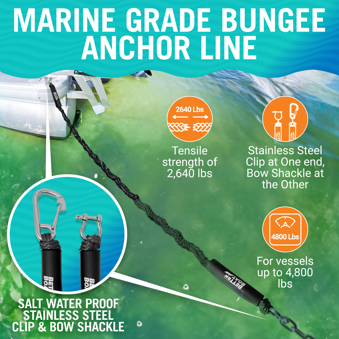 Better Boat Bungee Anchor Line shown in BungeeAnchorLine 14ft 02 2