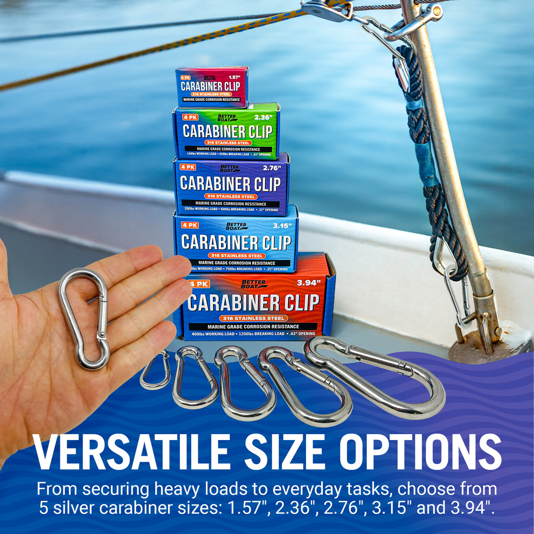 Better Boat 316 Stainless Steel Carabiner Clips product view 8