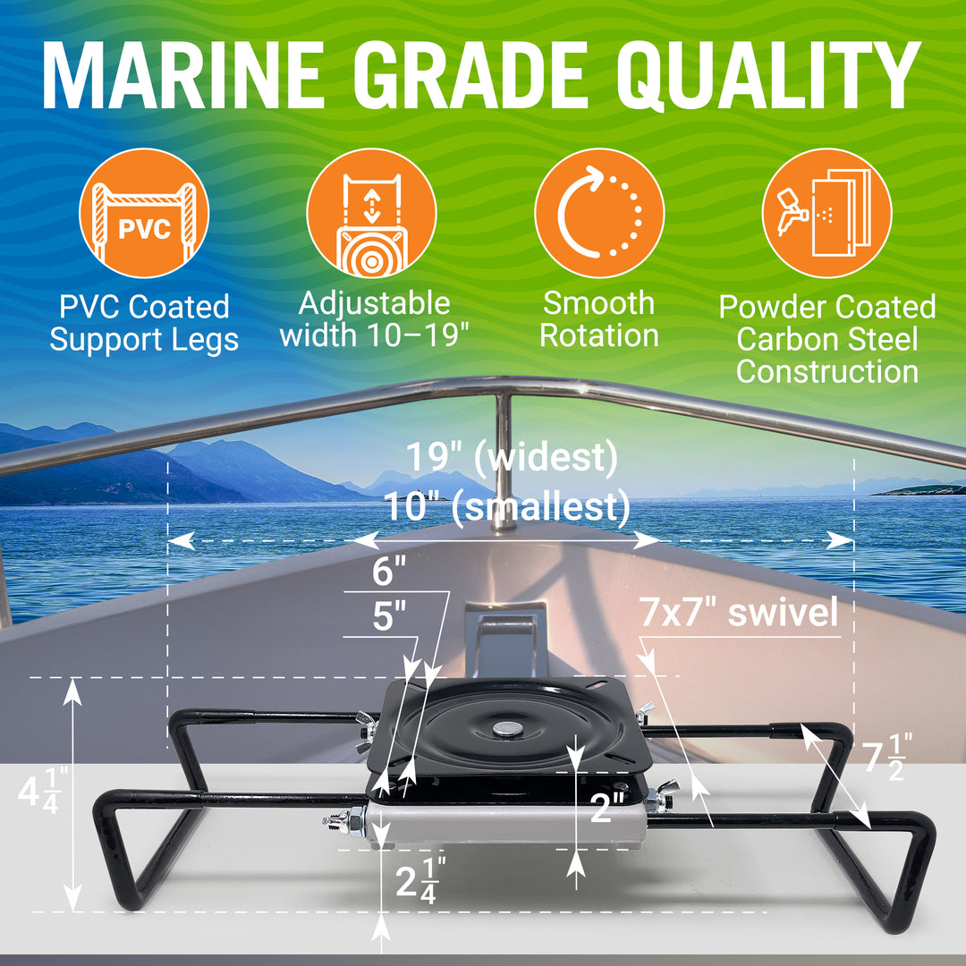 Better Boat Clamp on Boat Seat with Swivel shown in CLAMPONSWIVELBOATSEAT 03