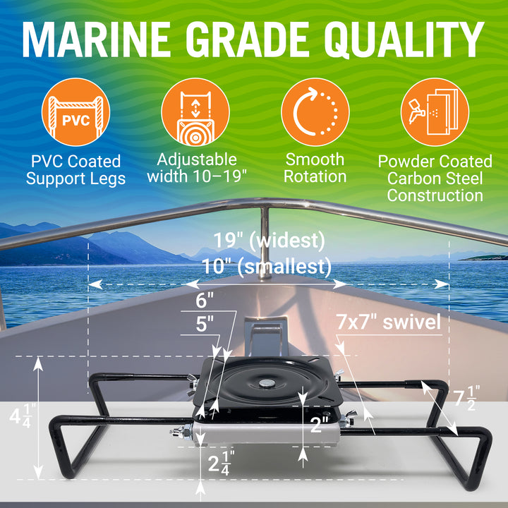 Better Boat Clamp on Boat Seat with Swivel shown in CLAMPONSWIVELBOATSEAT 03