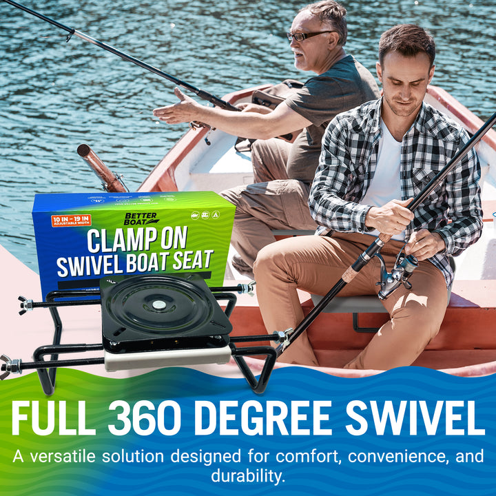 Better Boat Clamp on Boat Seat with Swivel shown in CLAMPONSWIVELBOATSEAT 04