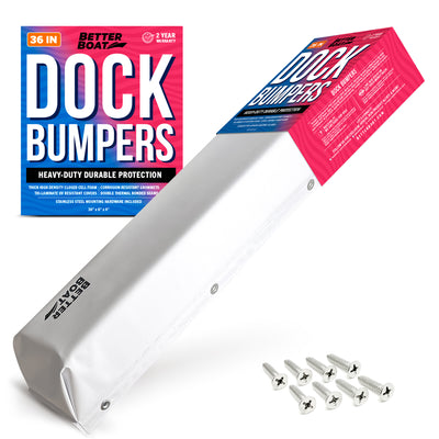 Boat Dock Bumpers - Straight & Corner Edge Protection With PVC Cover & Foam Fill, 39.5 Inch