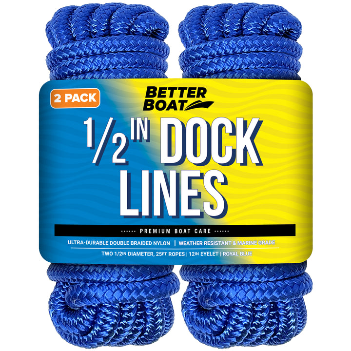 Better Boat 1/2 Dock Lines 25FT (Copy) shown in HalfInchDockLines2PackRoyalBluePrimary