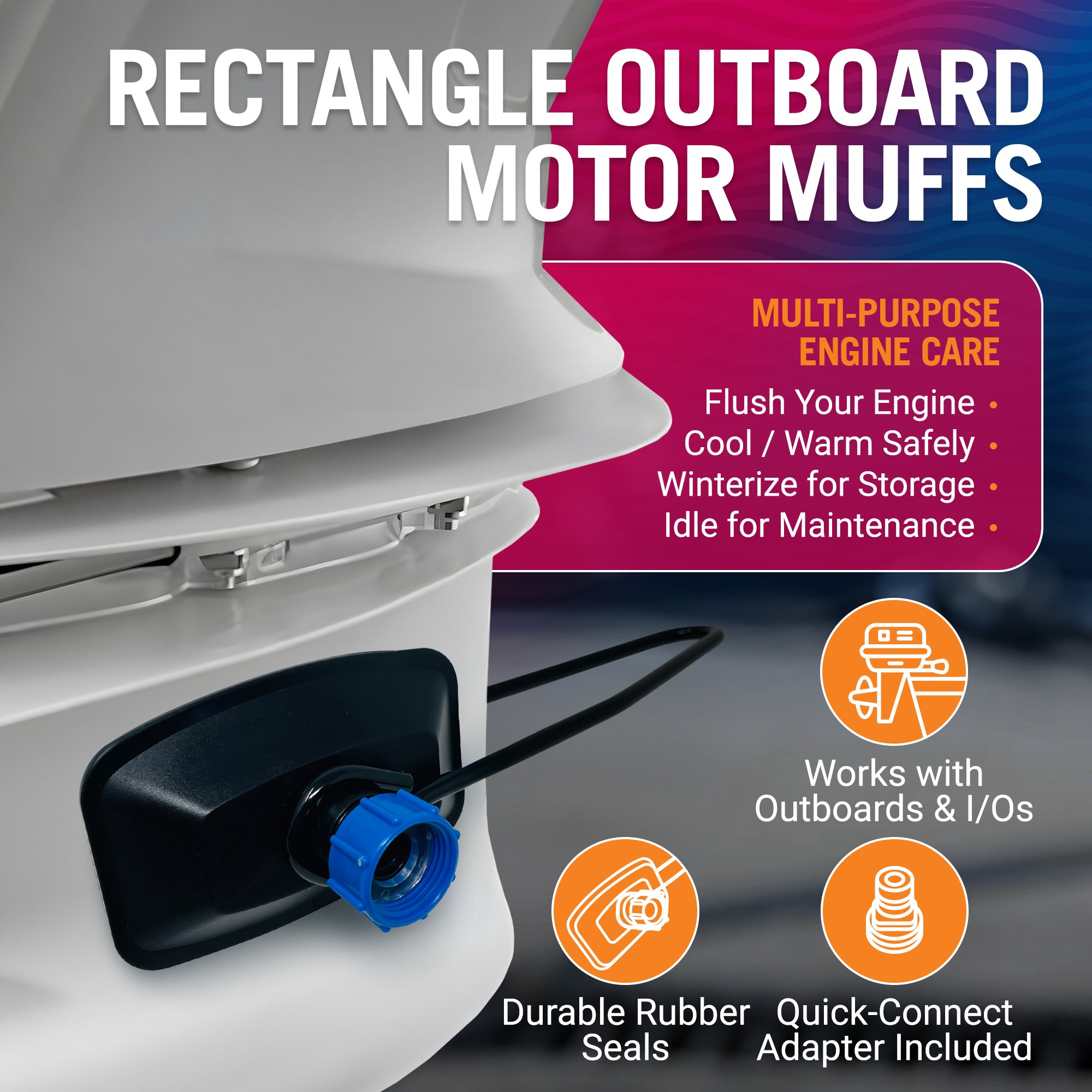 Rectangular Boat Rectangle Boat Motor Muffs – Better Boat