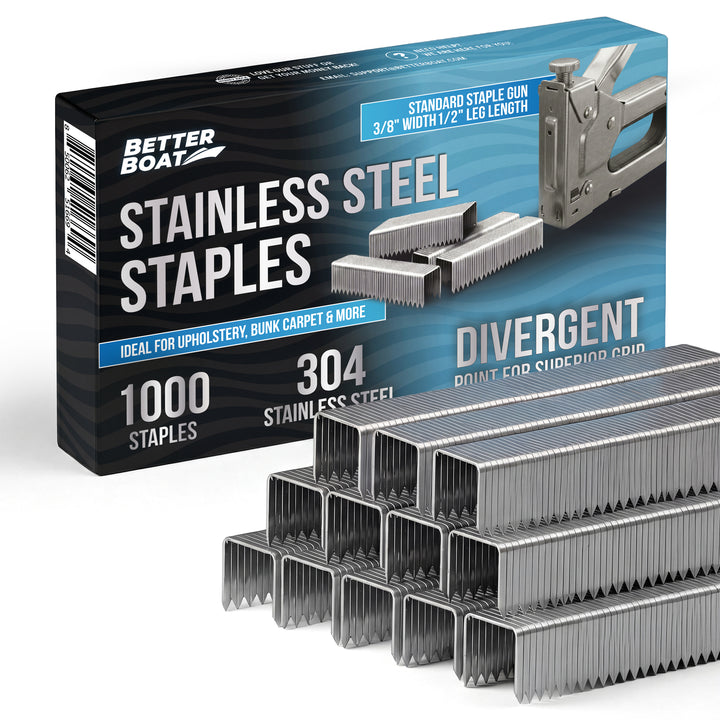 Stainless Steel Staples for Staple Guns, 3/8 Inch Crown