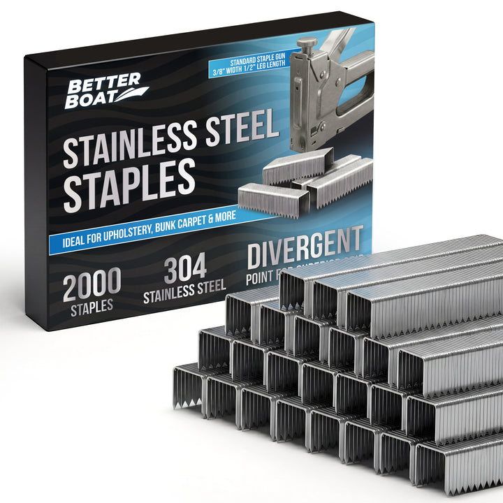 Stainless Steel Staples for Staple Guns, 3/8 Inch Crown