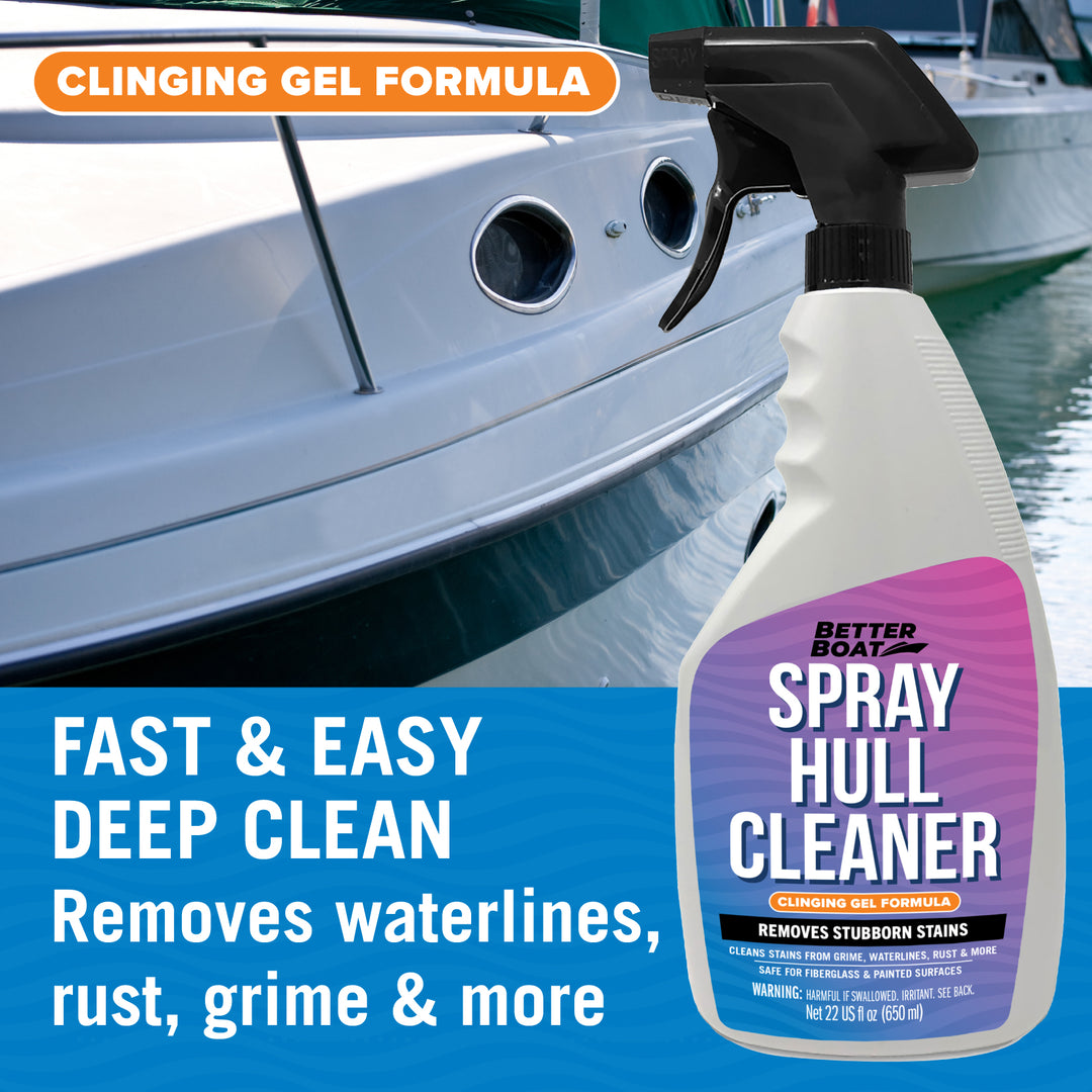 Better Boat Spray Hull Cleaner Clinging Gel Formula shown in SprayHullCleanerSupp3