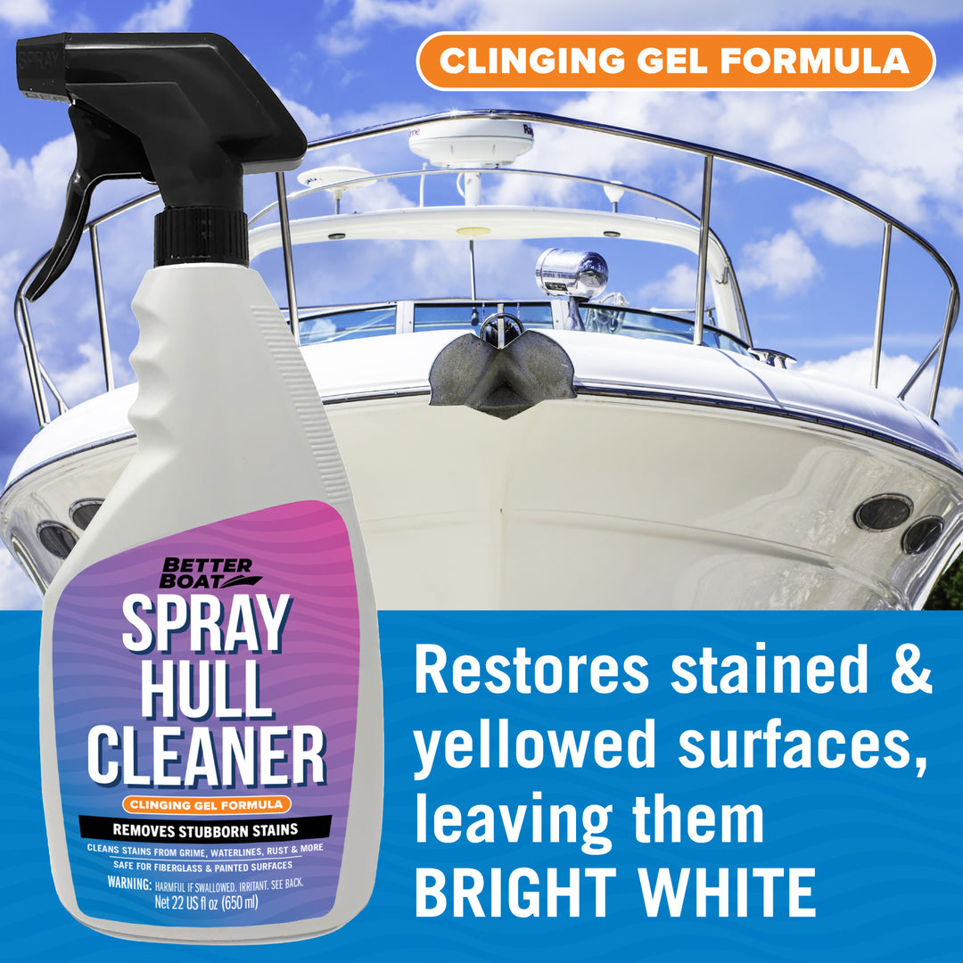 Better Boat Spray Hull Cleaner Clinging Gel Formula shown in SprayHullCleanerSupp4