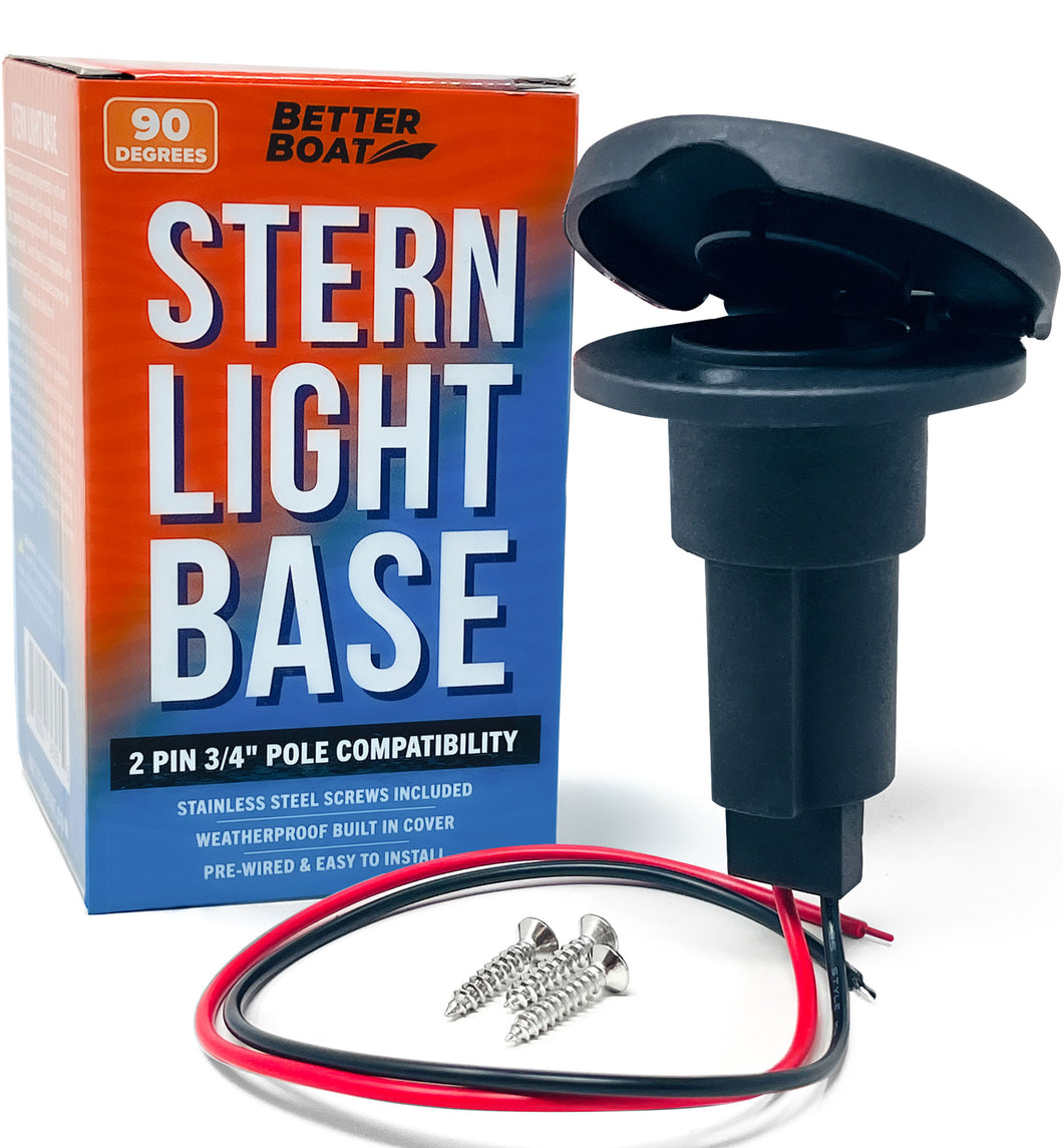 Boat Stern Light Base, Navigation and Anchor Light 2 Pin Socket