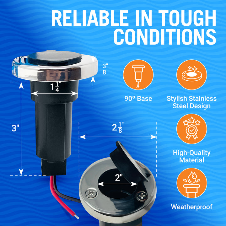 Better Boat Boat Stern Light Base, Navigation and Anchor Light 2 Pin Socket product view 4