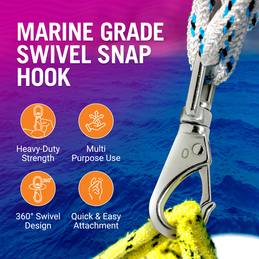 Better Boat 4 Pack Stainless Steel Swivel Snap Hooks product view 4