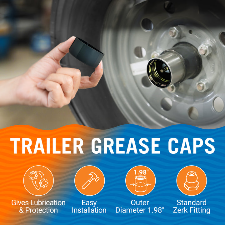 Better Boat Boat Trailer Grease Caps shown in TRAILERGREASECAPS 02