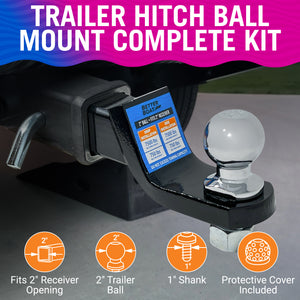 Trailer Hitch Ball Mount 2"