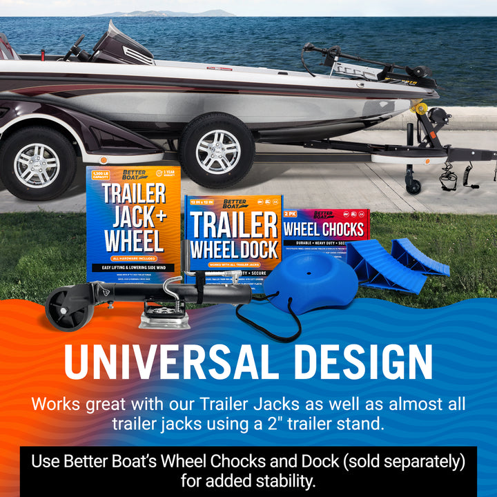 Better Boat Trailer Jack Wheel Replacement shown in TRAILERJACKWHEEL 04