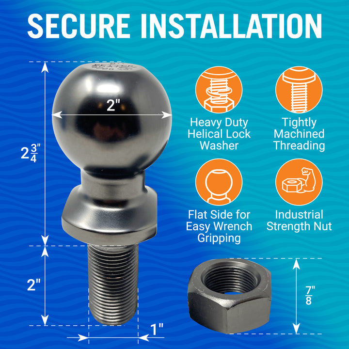 Better Boat 2 Inch Trailer Ball Hitch Ball shown in Trailer Hitch Ball 6000 03