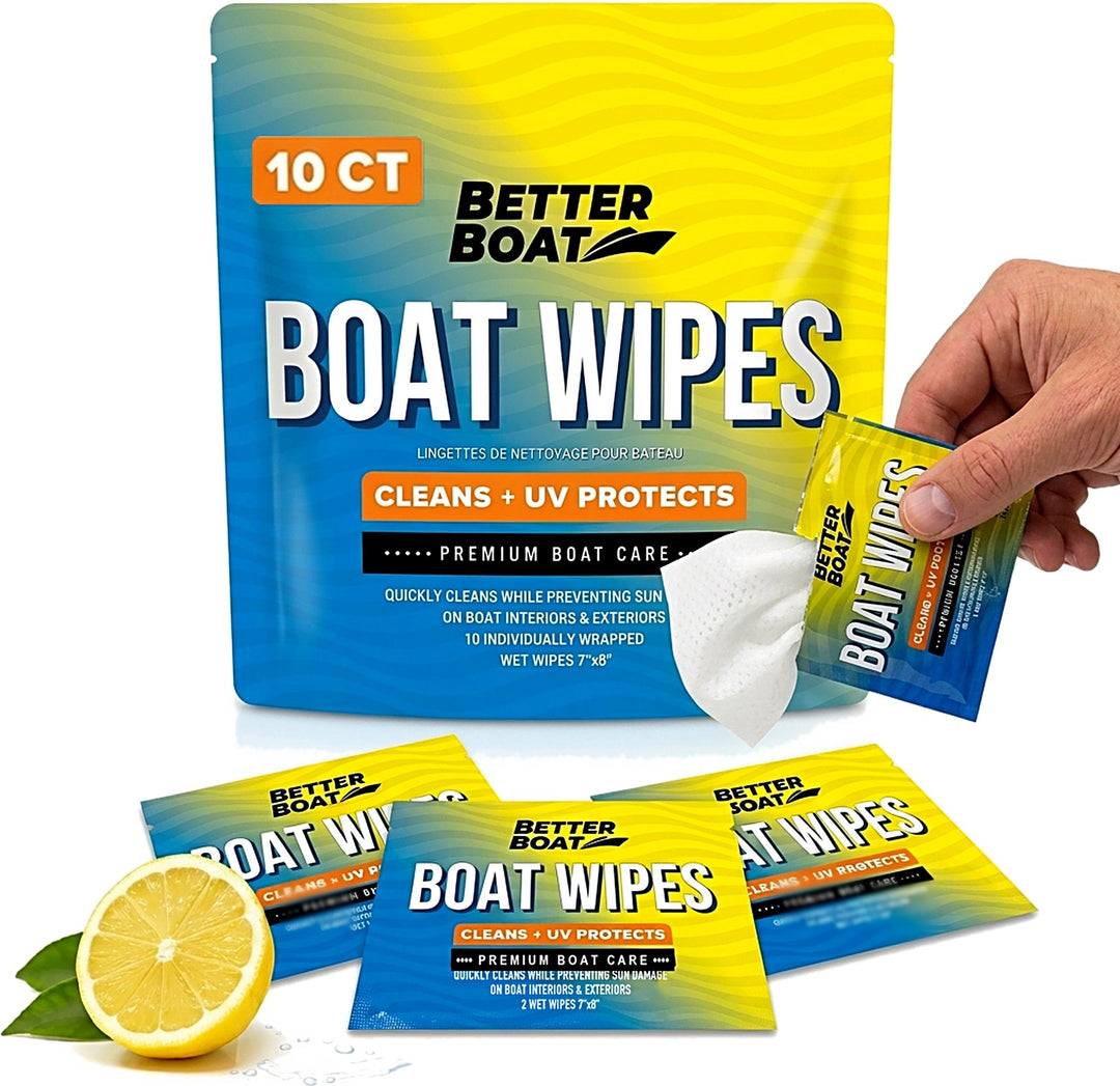 Better Boat Boat Wipes 10 count individually wrapped pouch