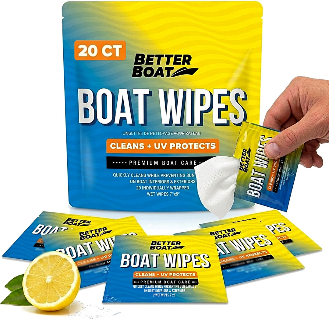 Better Boat Boat Wipes 20 count individually wrapped pouch