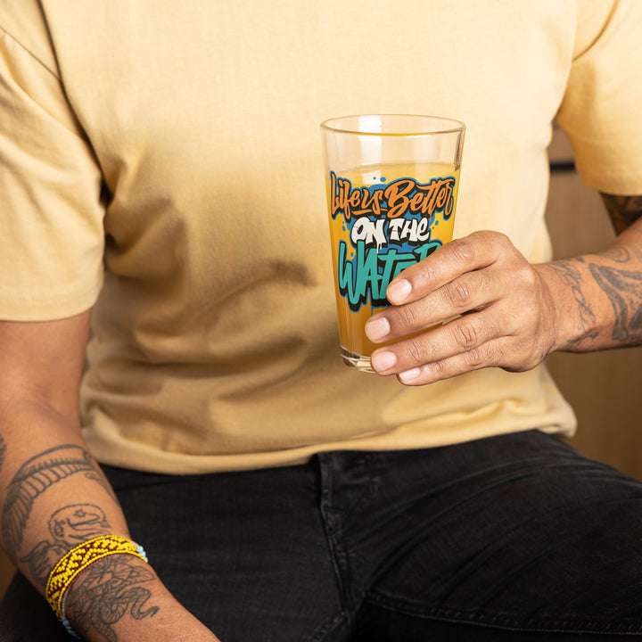 Better Boat Life is Better on the Water pint glass - 16oz product view 2