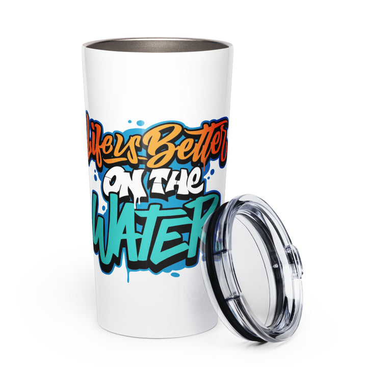 Better Boat Life Is Better on the Water Stainless Tumbler | 20oz Insulated Travel Cup product view 2