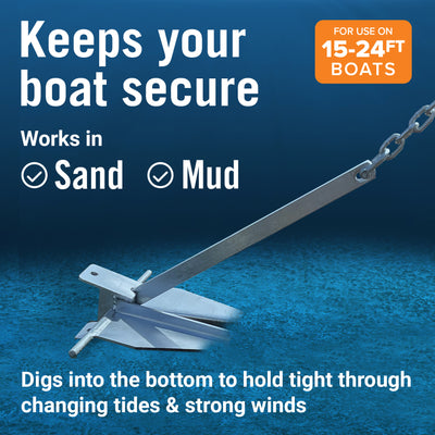 20 lb Box Fold Hold Anchor,for Boats Boat Anchors for 18' 21' 25' ，Fold  Anchor