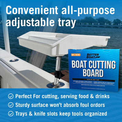 Rod Holder Boat Cutting Board for Fish and Bait