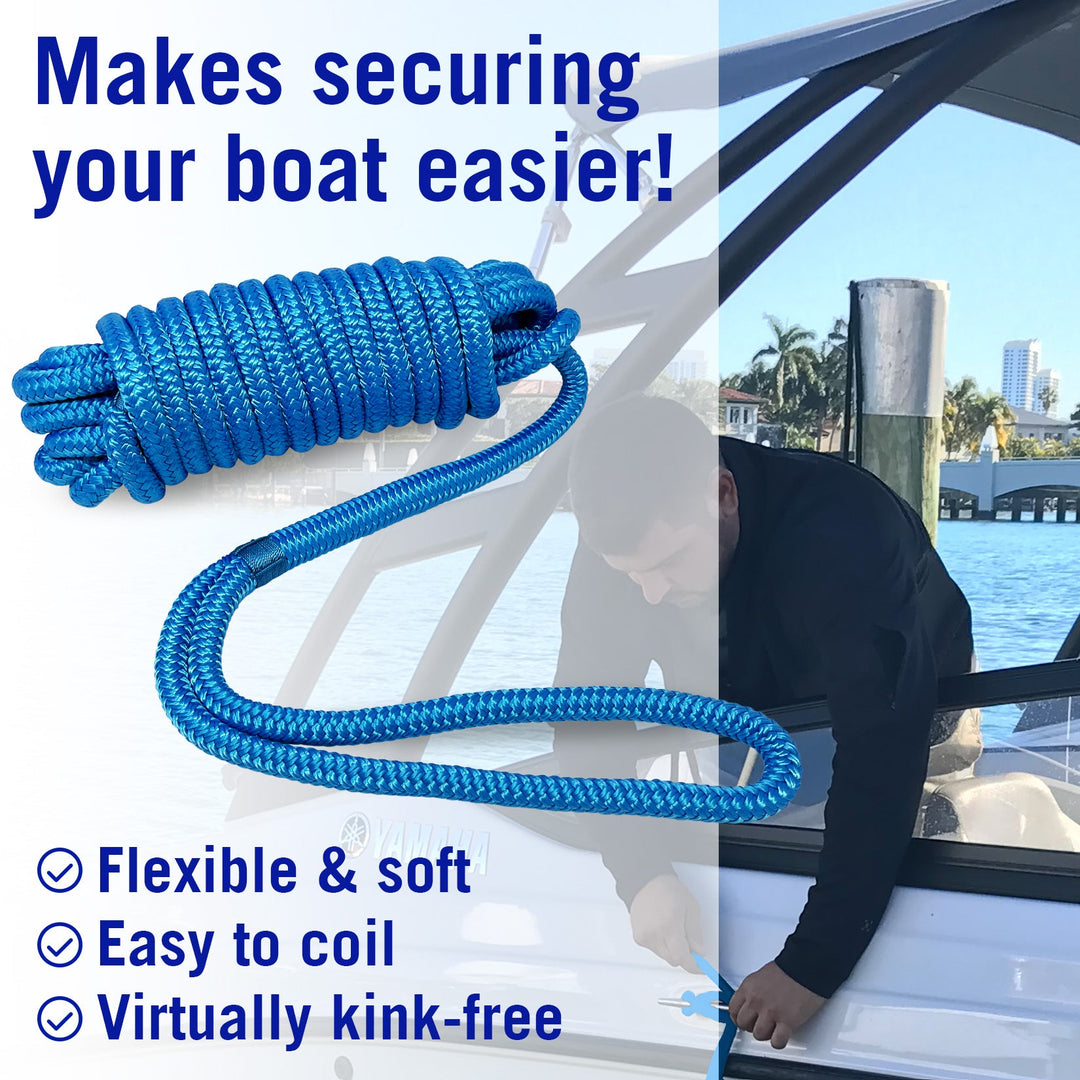 Blue 1/2 Boat Rope 25FT