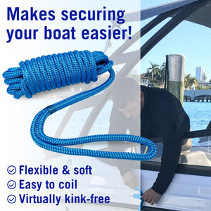 Blue 1/2 Boat Rope 25FT
