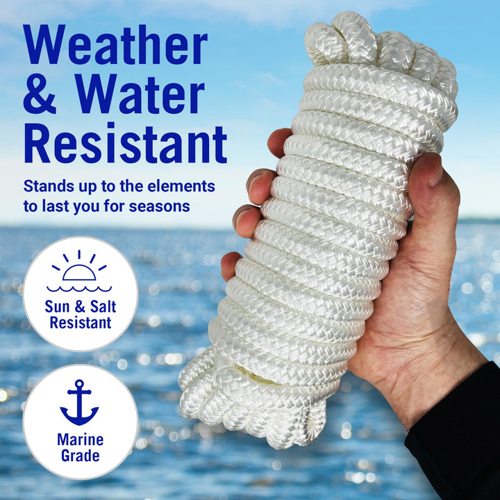 1/2 Inch White Dock Lines