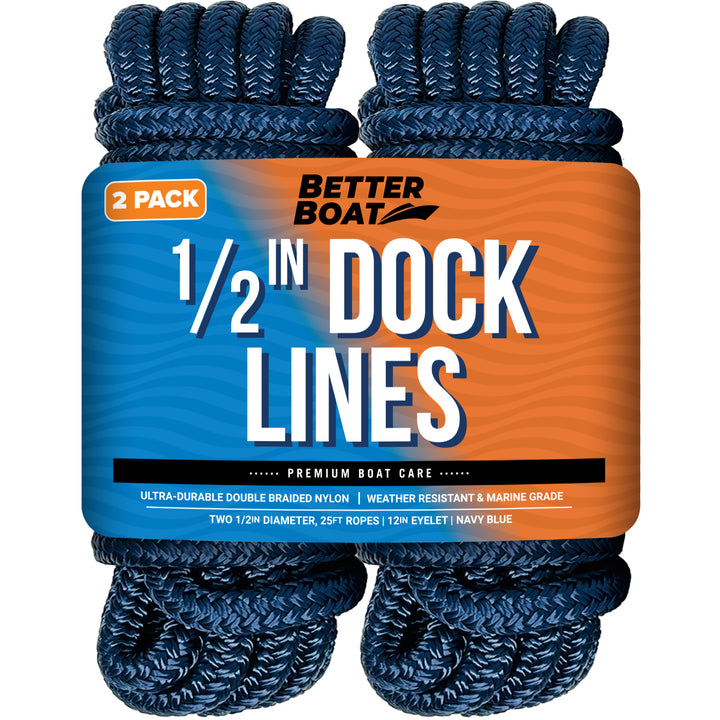 Better Boat 1/2 Dock Lines 25FT (Copy) shown in HalfInchDockLines2PackNavyBluePrimary