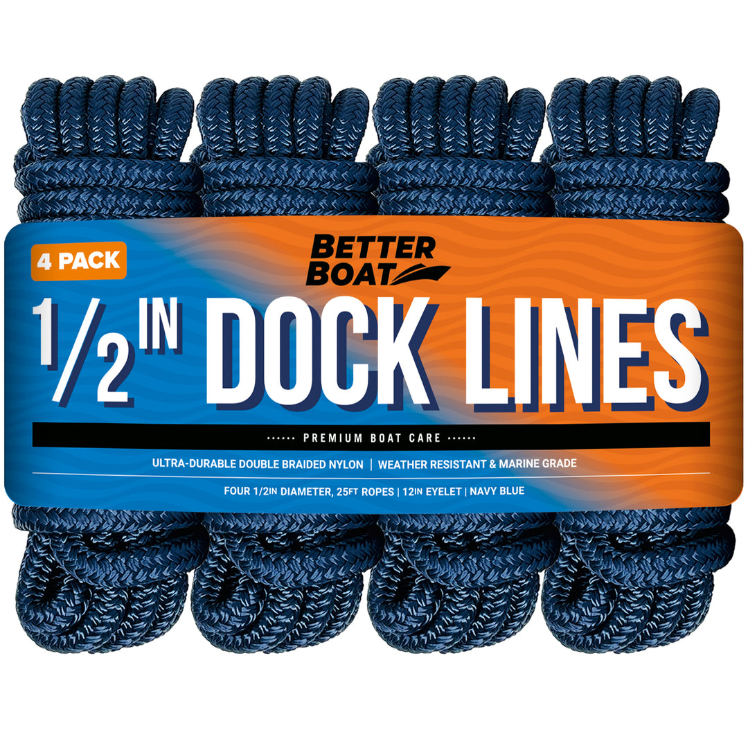 Better Boat 1/2 Dock Lines 25FT (Copy) shown in HalftInchDockLines4PackNavyBluePrimary