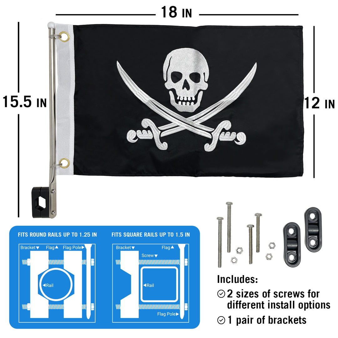 Better Boat Pirate Boat Flag shown in Pirate Boat Flag supp2