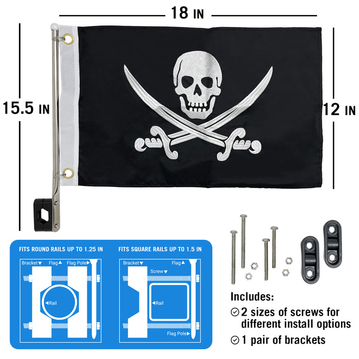 Better Boat Pirate Boat Flag shown in Pirate Boat Flag supp2
