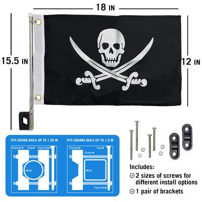 Load image into Gallery viewer, Pirate Boat Flag