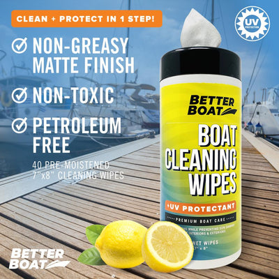 Load image into Gallery viewer, Boat Cleaner Wipes With UV smells like lemon