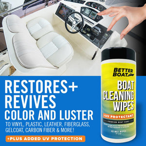Boat Cleaner Wipes With UV on interior car and boat
