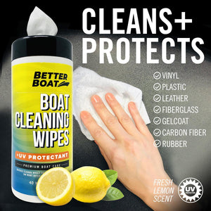 Boat Cleaner Wipes With UV protects and cleans