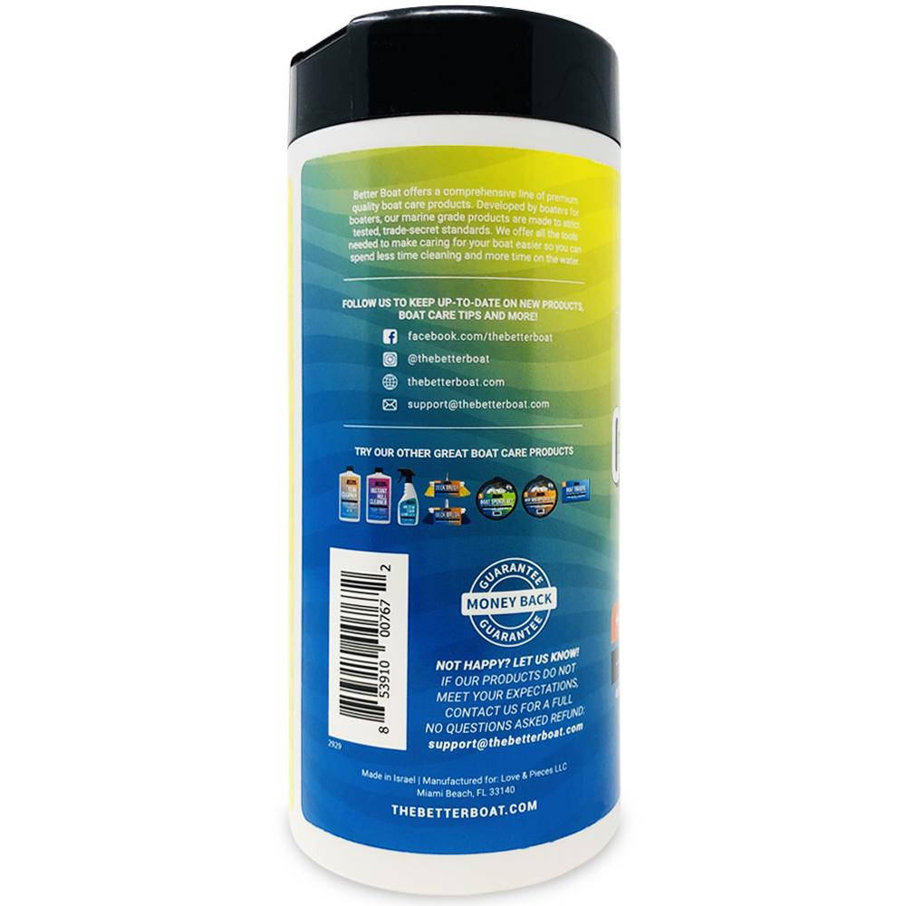 Boat Cleaner Wipes With UV side left bottle