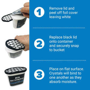 Boat Dehumidifier Container Open Lid and Close Lid