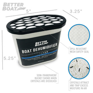 Boat Dehumidifier Container 5 inches by 3 inches by 5 inches