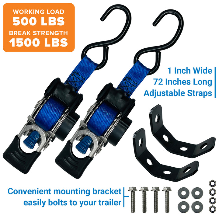 Better Boat Boat Ratchet Straps shown in boat ratchet straps 1 in x 72 in supp4