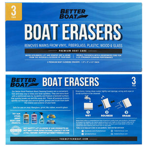 Boat Scuff Erasers Directions and Back of Box