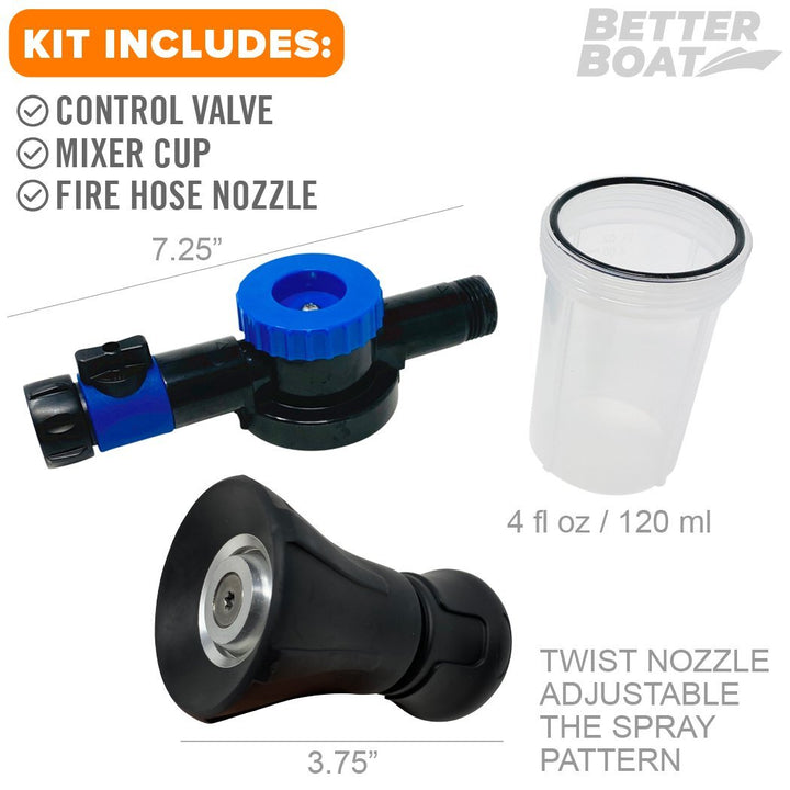Better Boat Boat Soap Wash Sprayer and Boat Engine Flush Kit shown in boat soap wash sprayer and boat engine flush kit 2